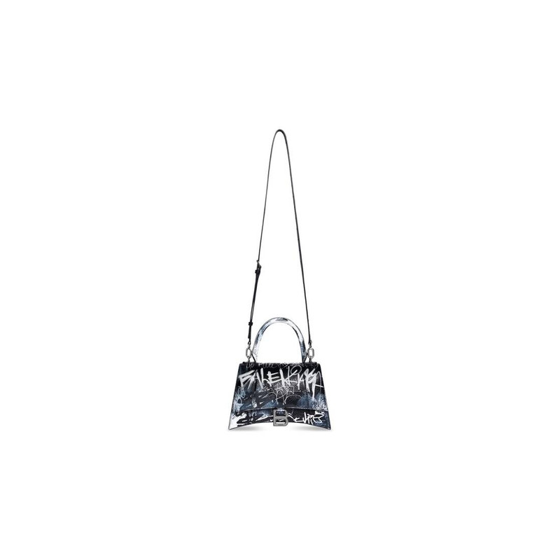 Women's Hourglass Small Handbag Graffiti in Black 6