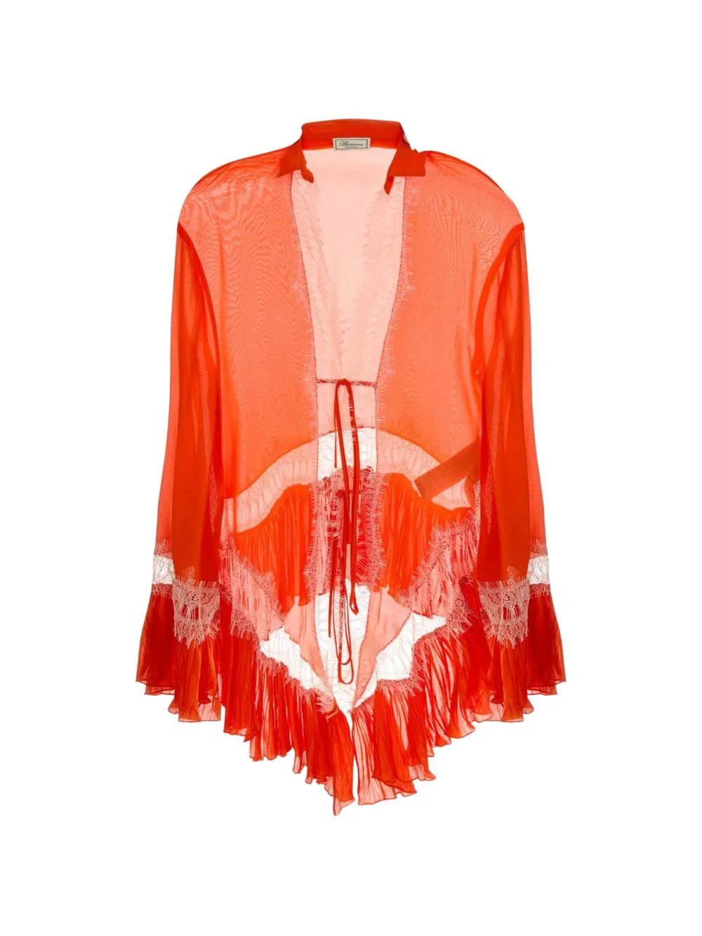 lace ruffled blouse - 1