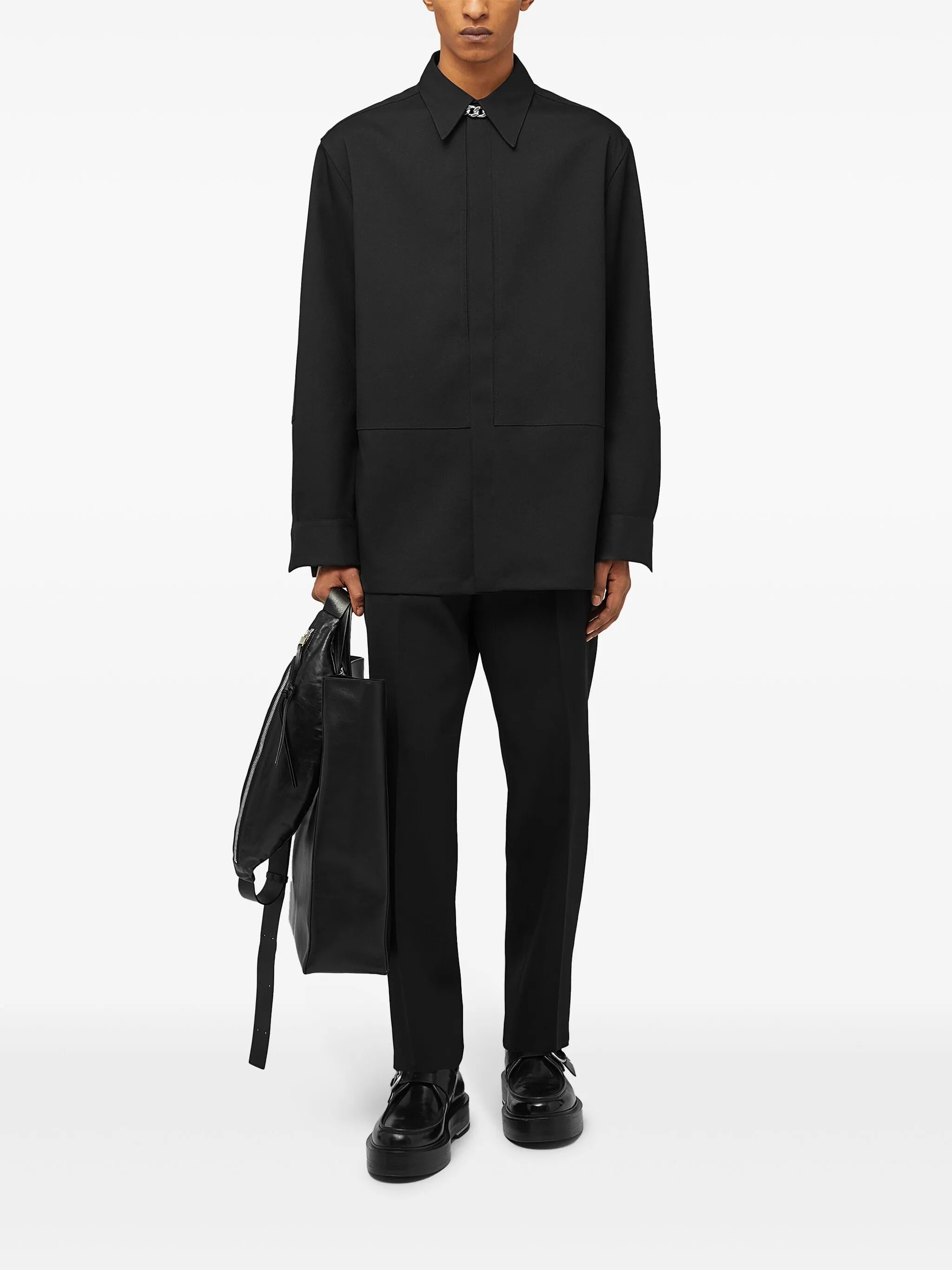 Tapered-leg Wool Trousers - 4