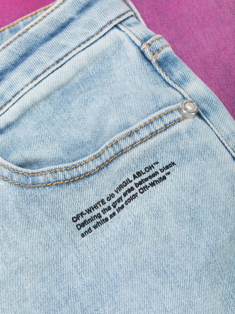 faded pink jeans - 6