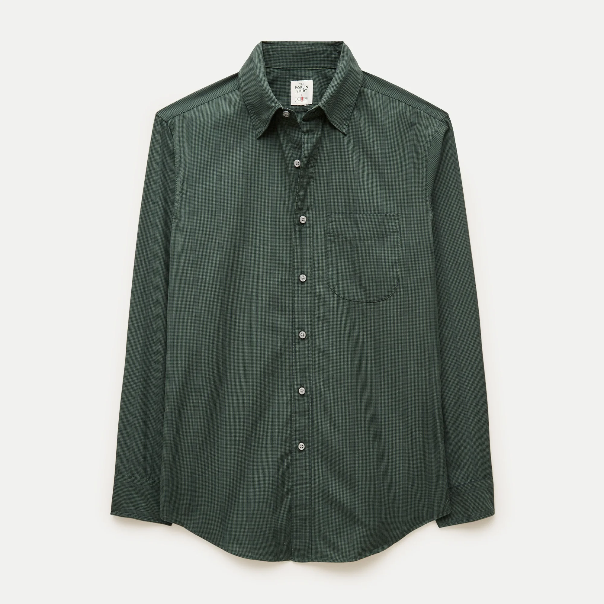 Poplin shirt with point collar - 1