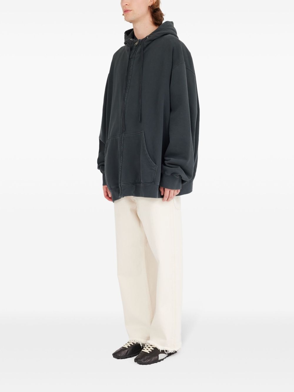 zipped drawstring hoodie - 6