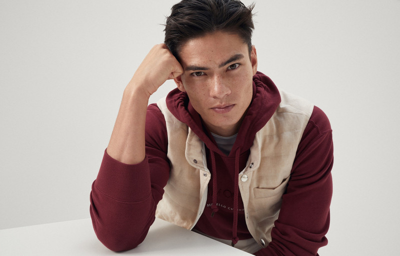 Linen and wool fresco lightweight down vest 6