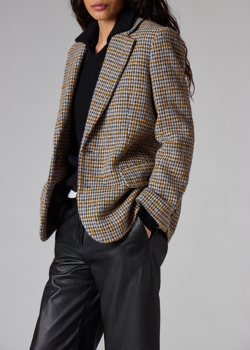 Women's Houndstooth Wool-Blend Blazer 8