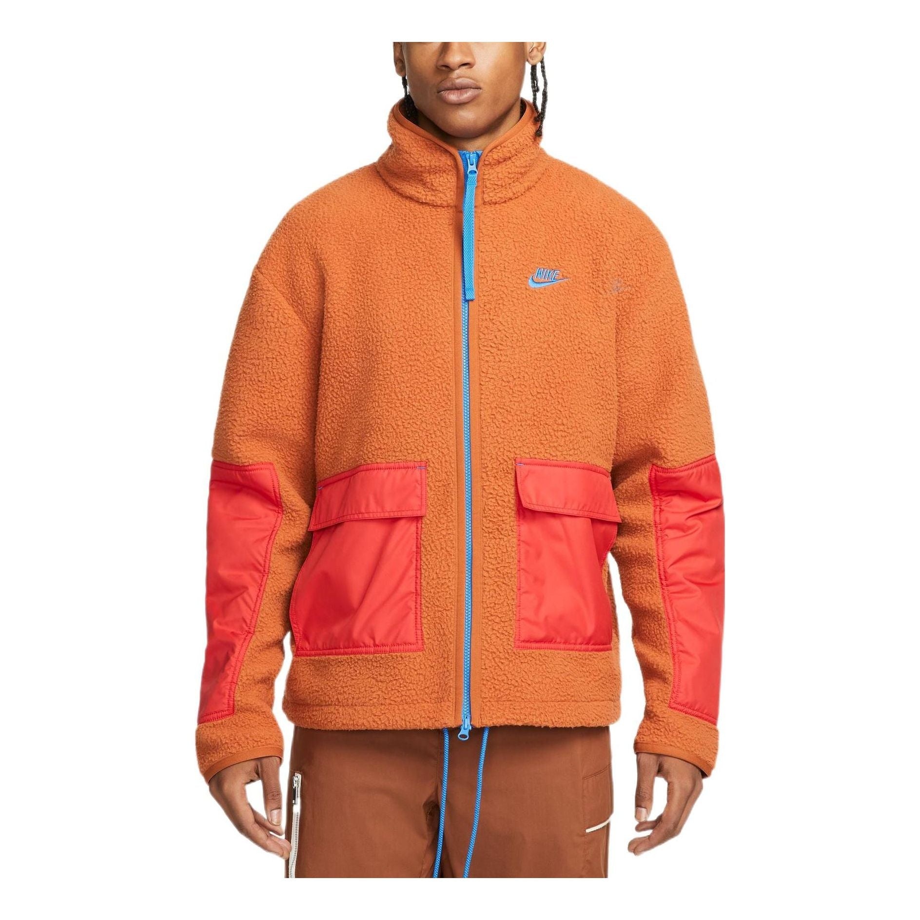 Nike sportswear sherpa jacket 'Orange' DD5022-246 - 1