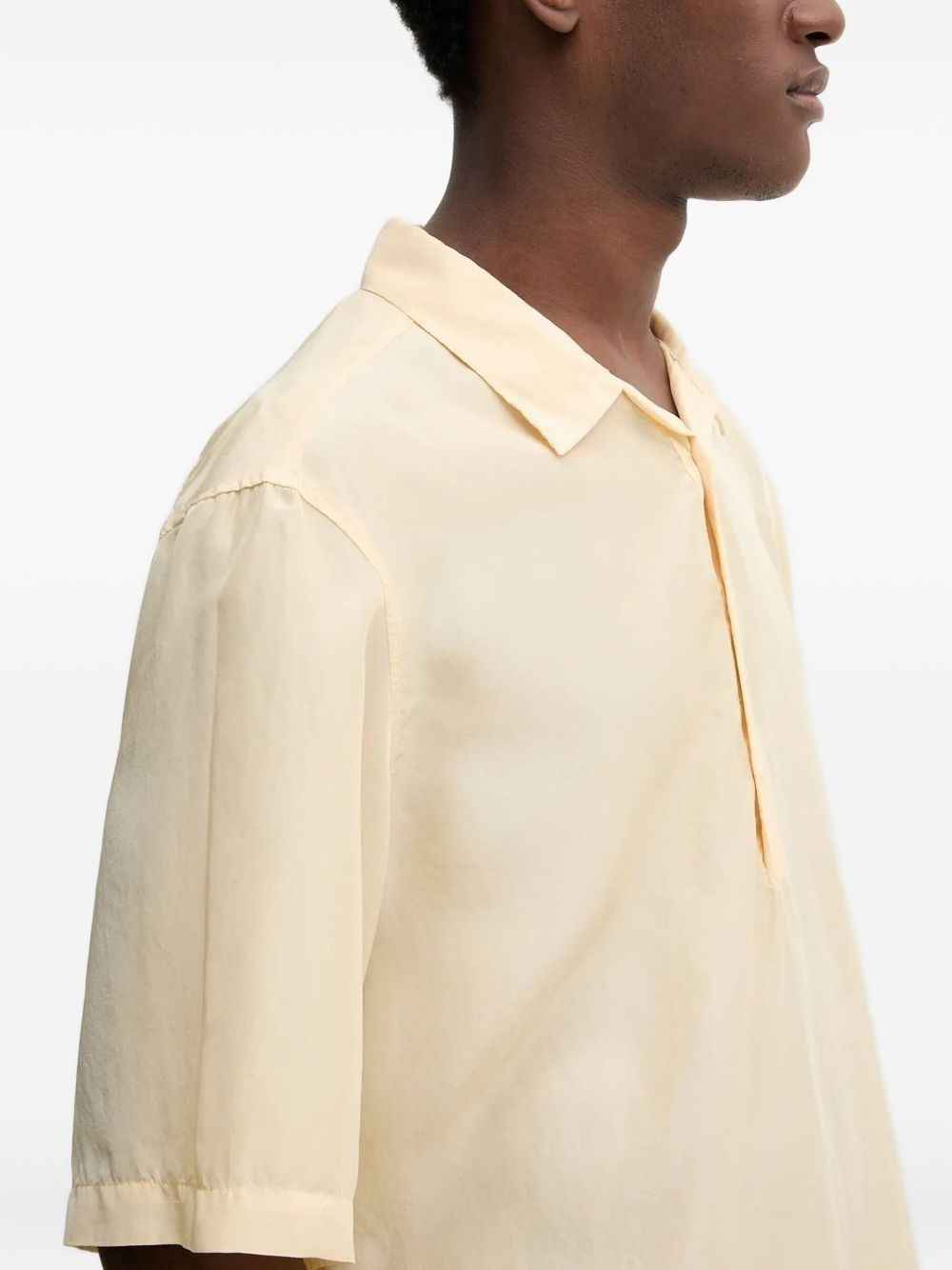 short-sleeve silk polo shirt - 4