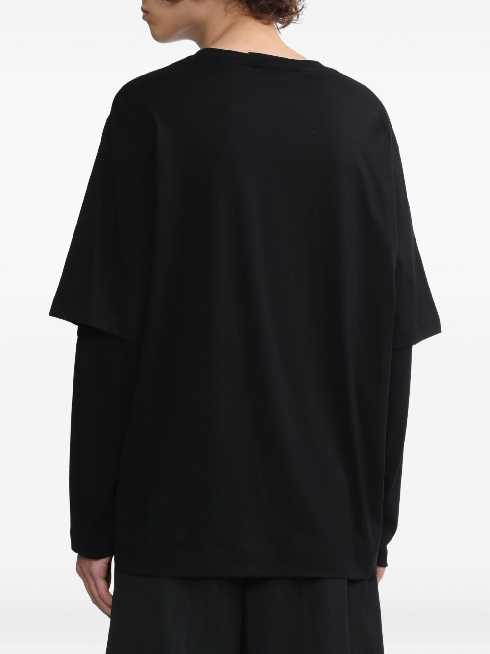 ruffle-pocket layered T-shirt - 4