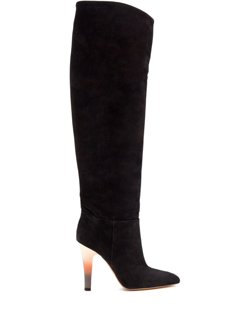 10mm pointed suede heel boots 1