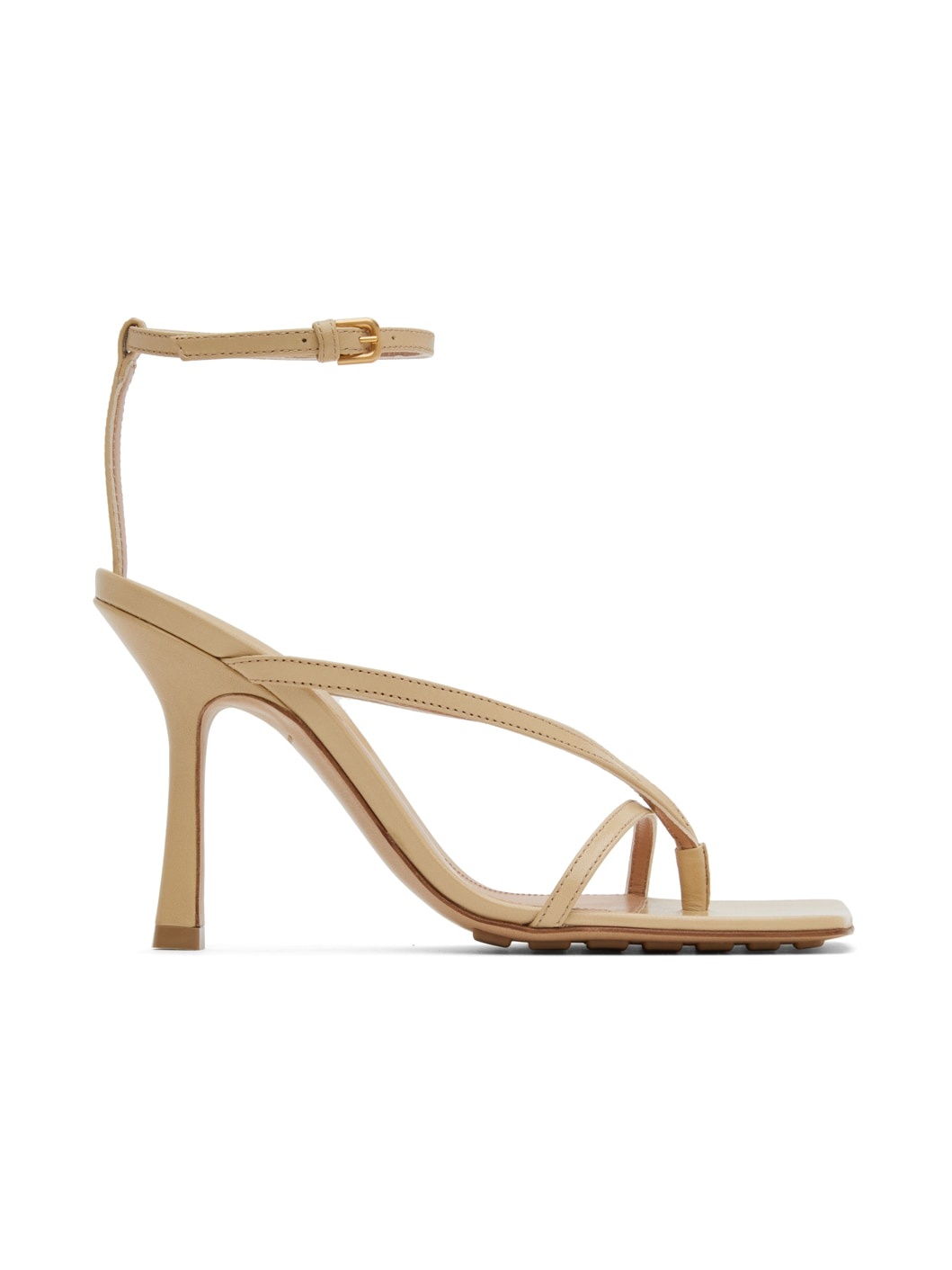 Beige Stretch Sandals - 1