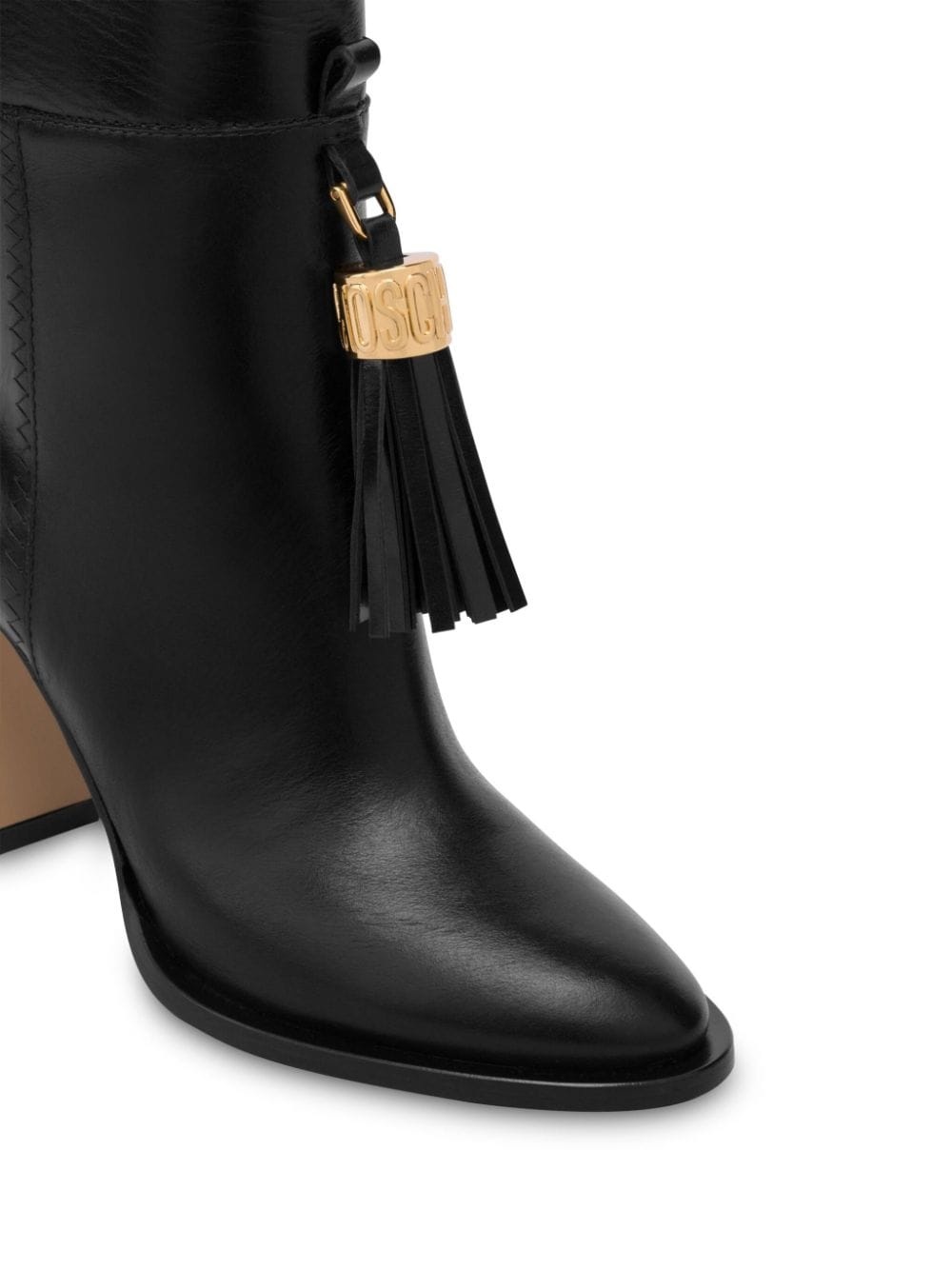 tassel-charm leather ankle boots - 3
