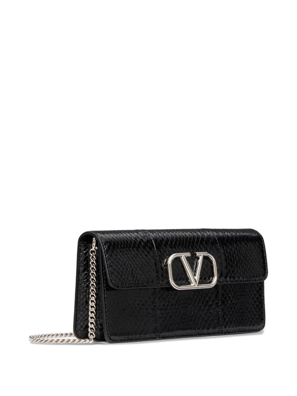VLogo Signature leather chain wallet - 4