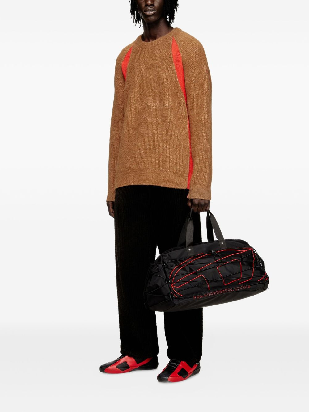 ribbed-panel sweater - 2