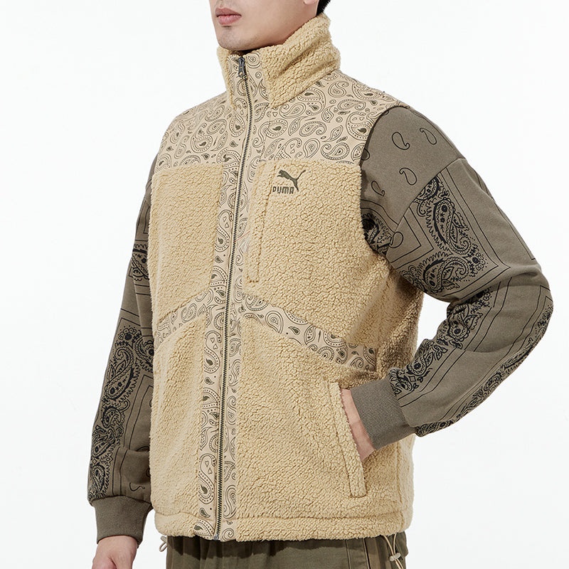 PUMA Paisley Woven Sherpa Vest 'Tan' 534977-12 - 5