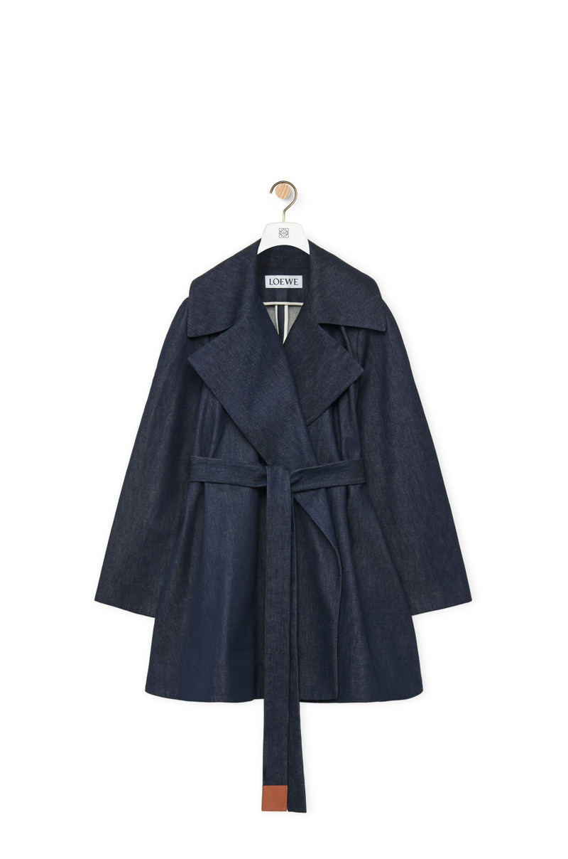 Trapeze coat in denim 1