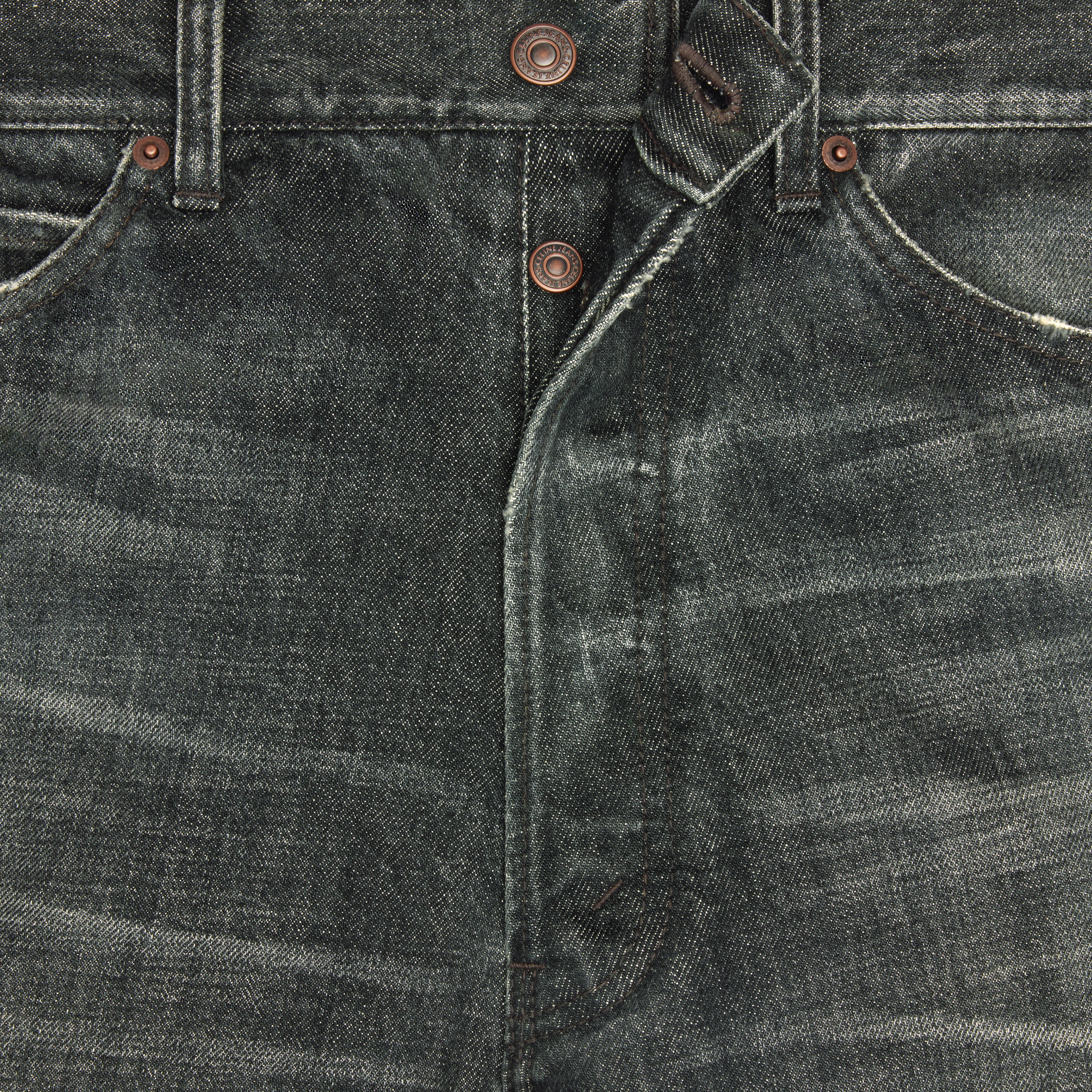 wesley jeans in black ice rinse denim - 4