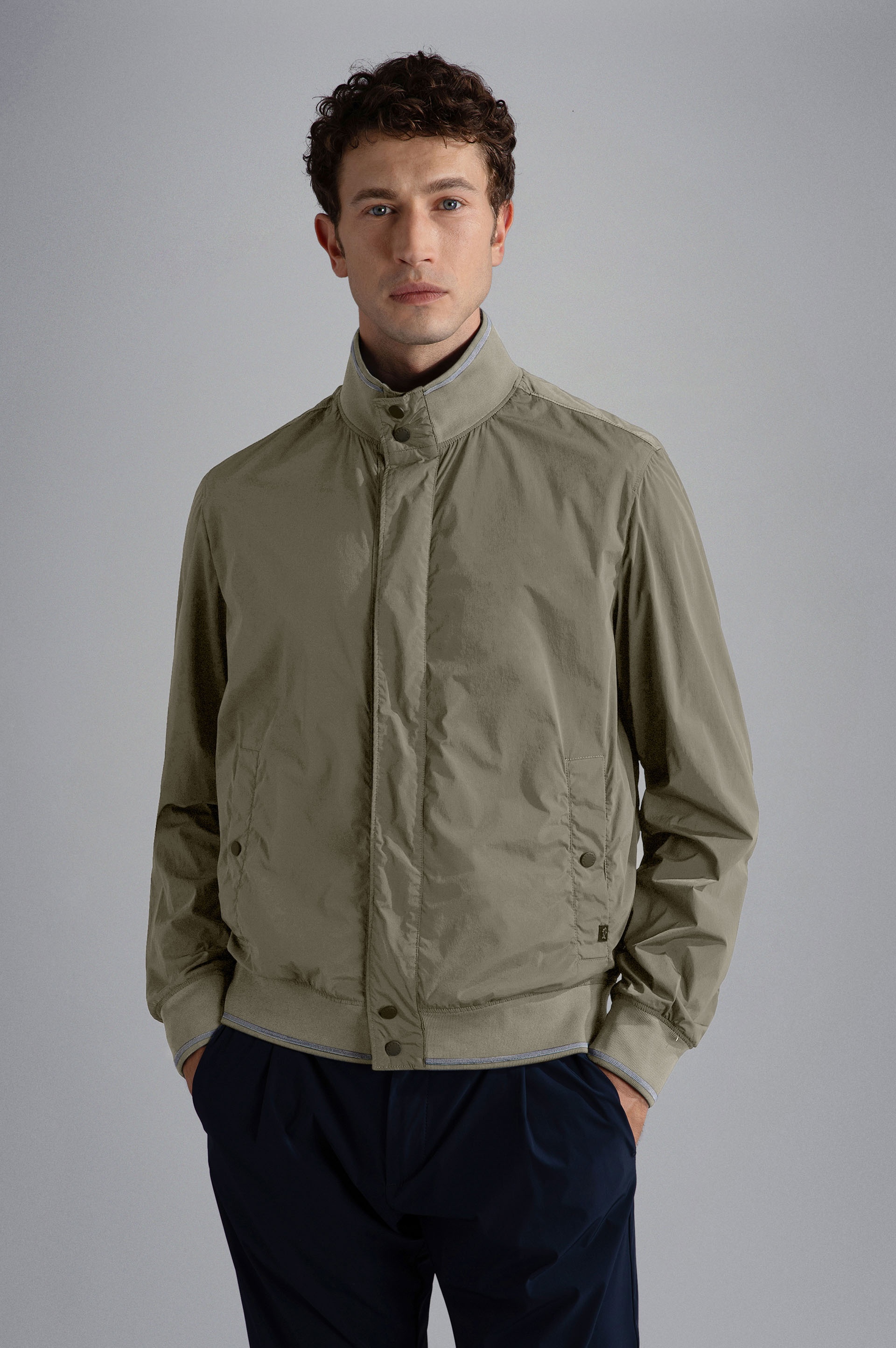 GARMENT DYED STRETCH ECONYL® NYLON BOMBER JACKET - 6