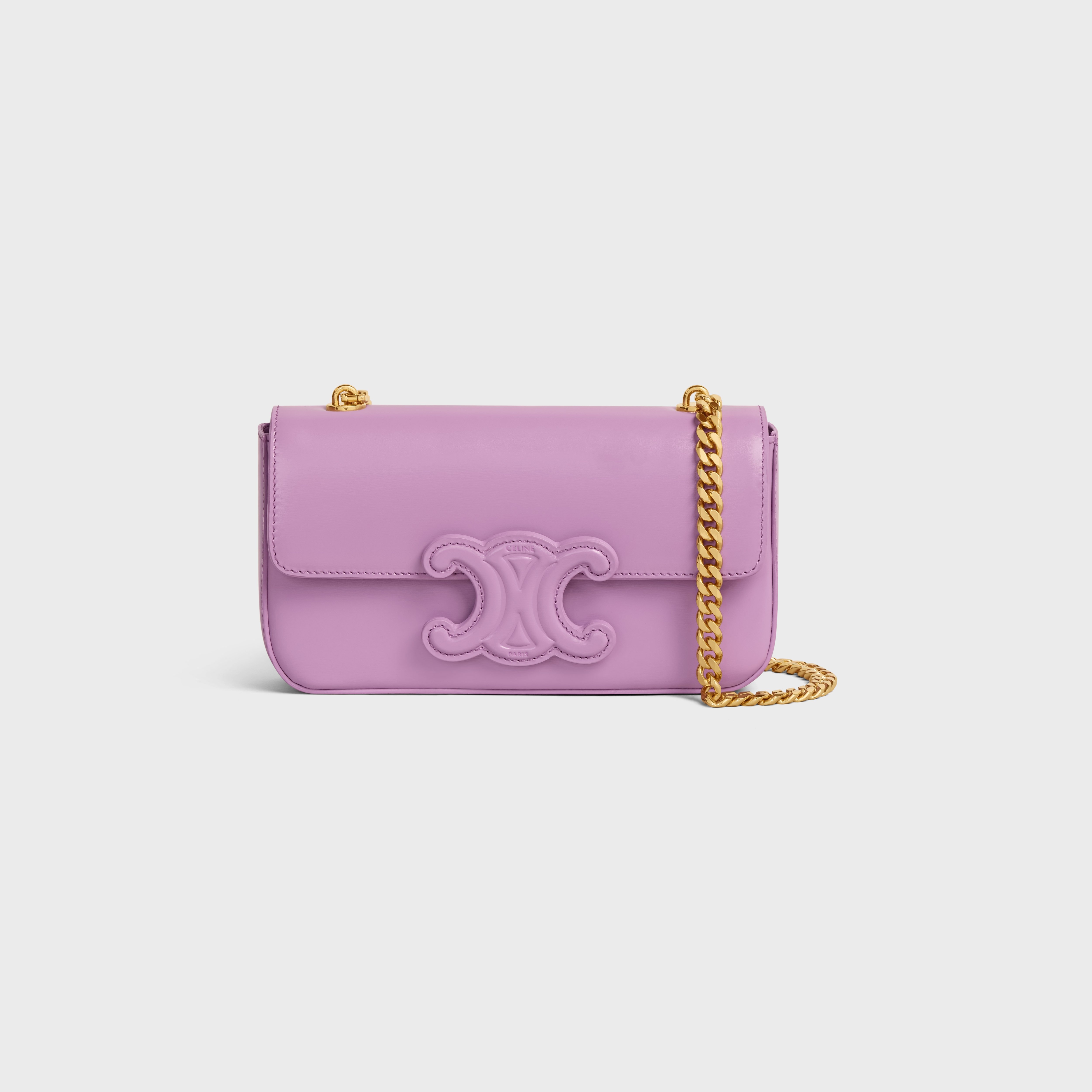CHAIN SHOULDER BAG CUIR TRIOMPHE in shiny calfskin - 1
