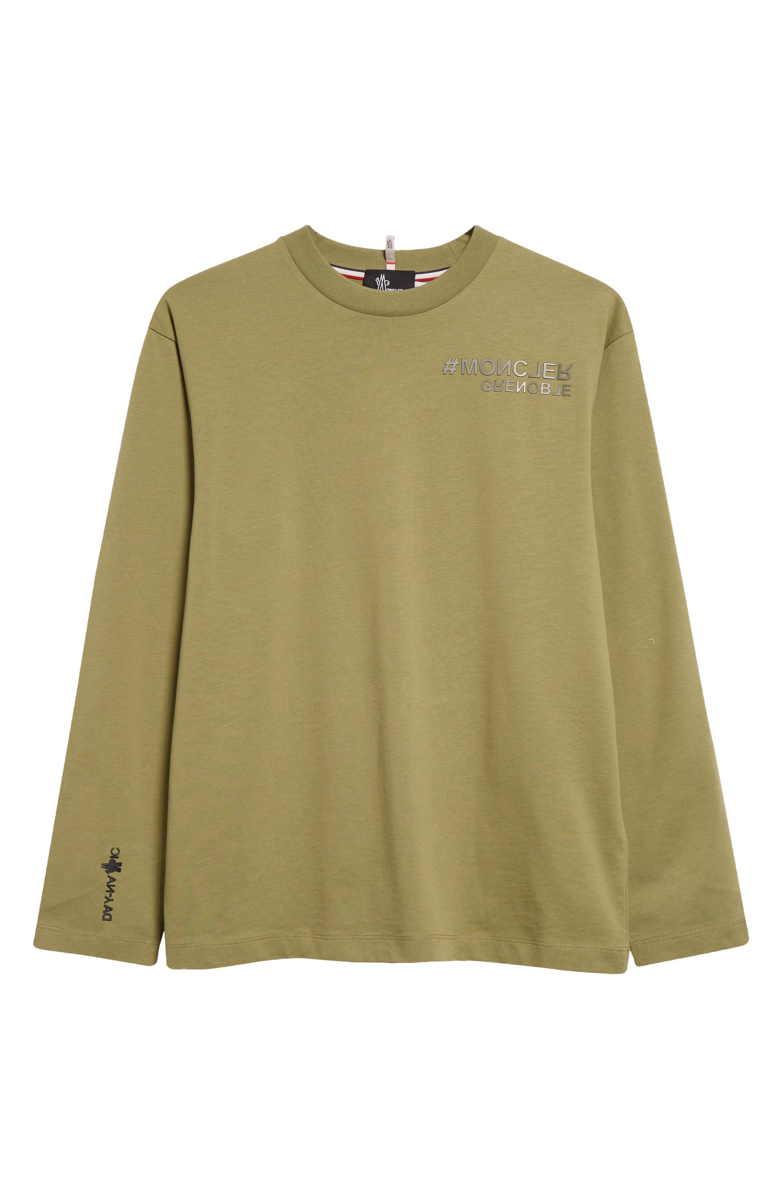 Embossed Logo Long Sleeve Cotton Graphic T-Shirt - 5