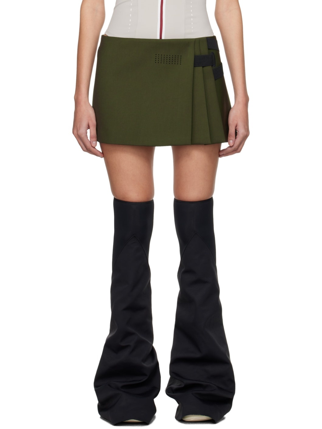 SSENSE Exclusive Khaki Miniskirt - 1