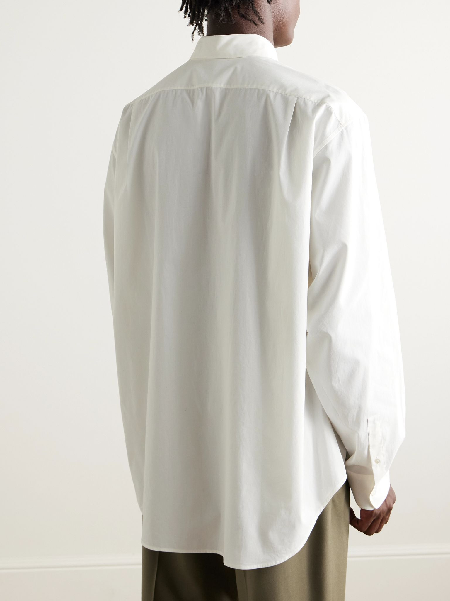 Thane Cotton-Poplin Shirt White - 4