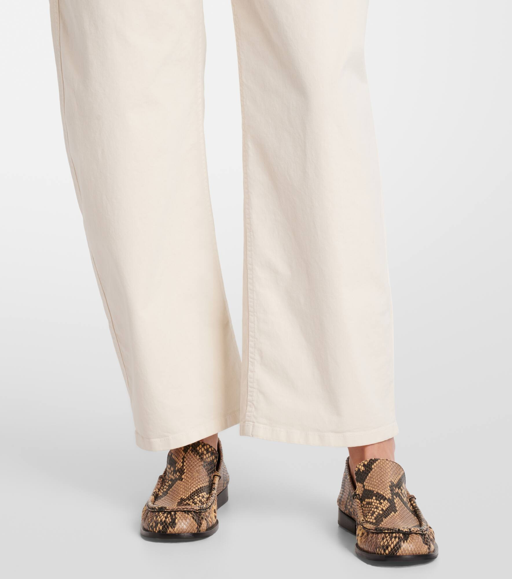 Tribeca cotton twill barrel-leg pants - 5