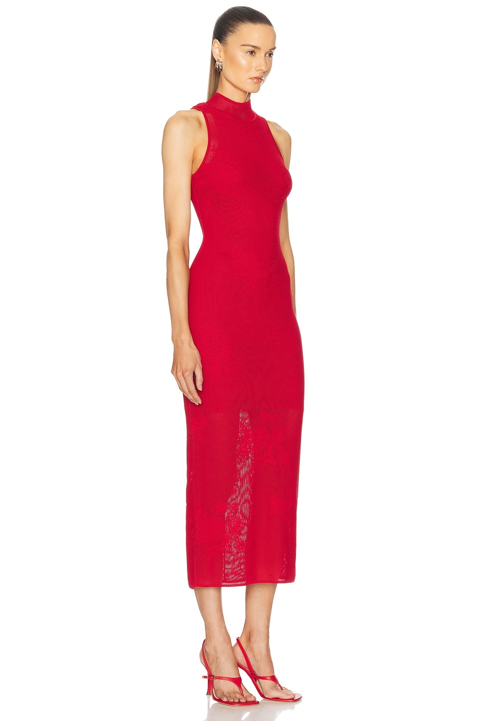 Lace Pointelle Knit Racer Dress - 2
