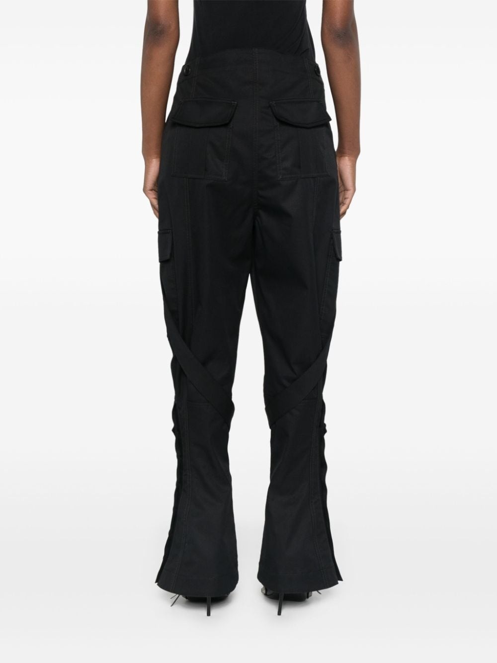 strap-detail cargo trousers - 4