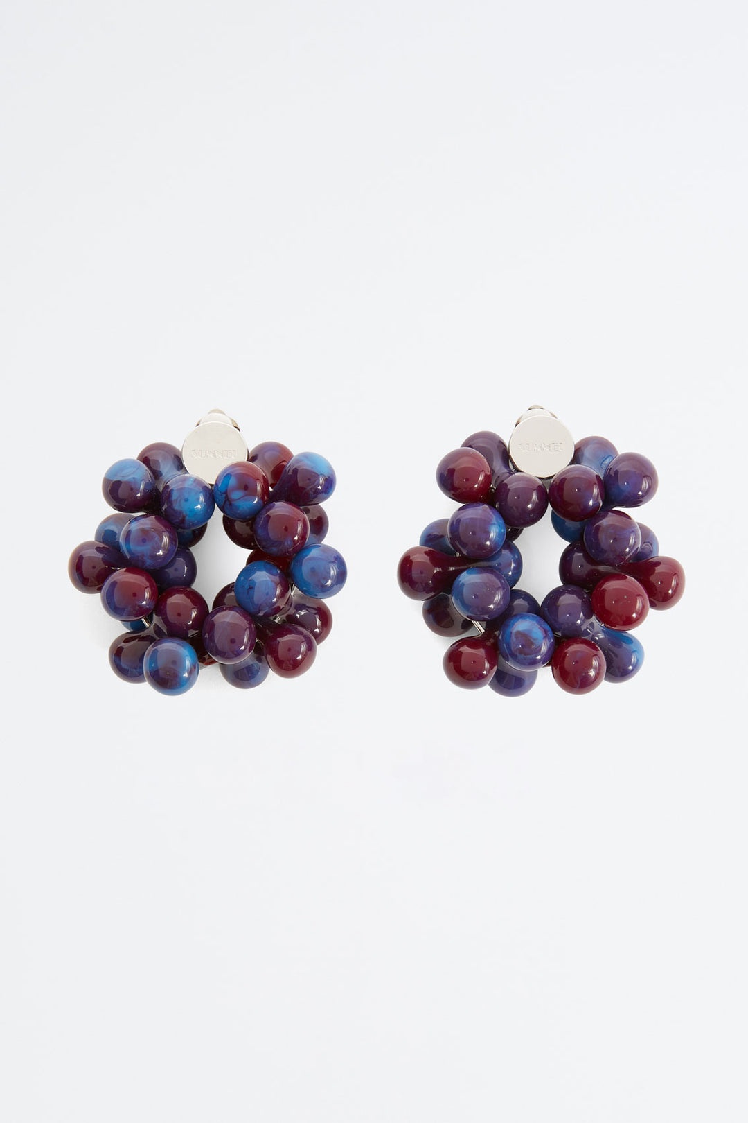 PURPLE & BLUE BIRILLI SILVER EARRINGS - 1