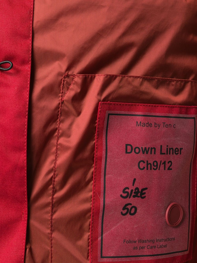 hooded contrast-panel puffer jacket 5