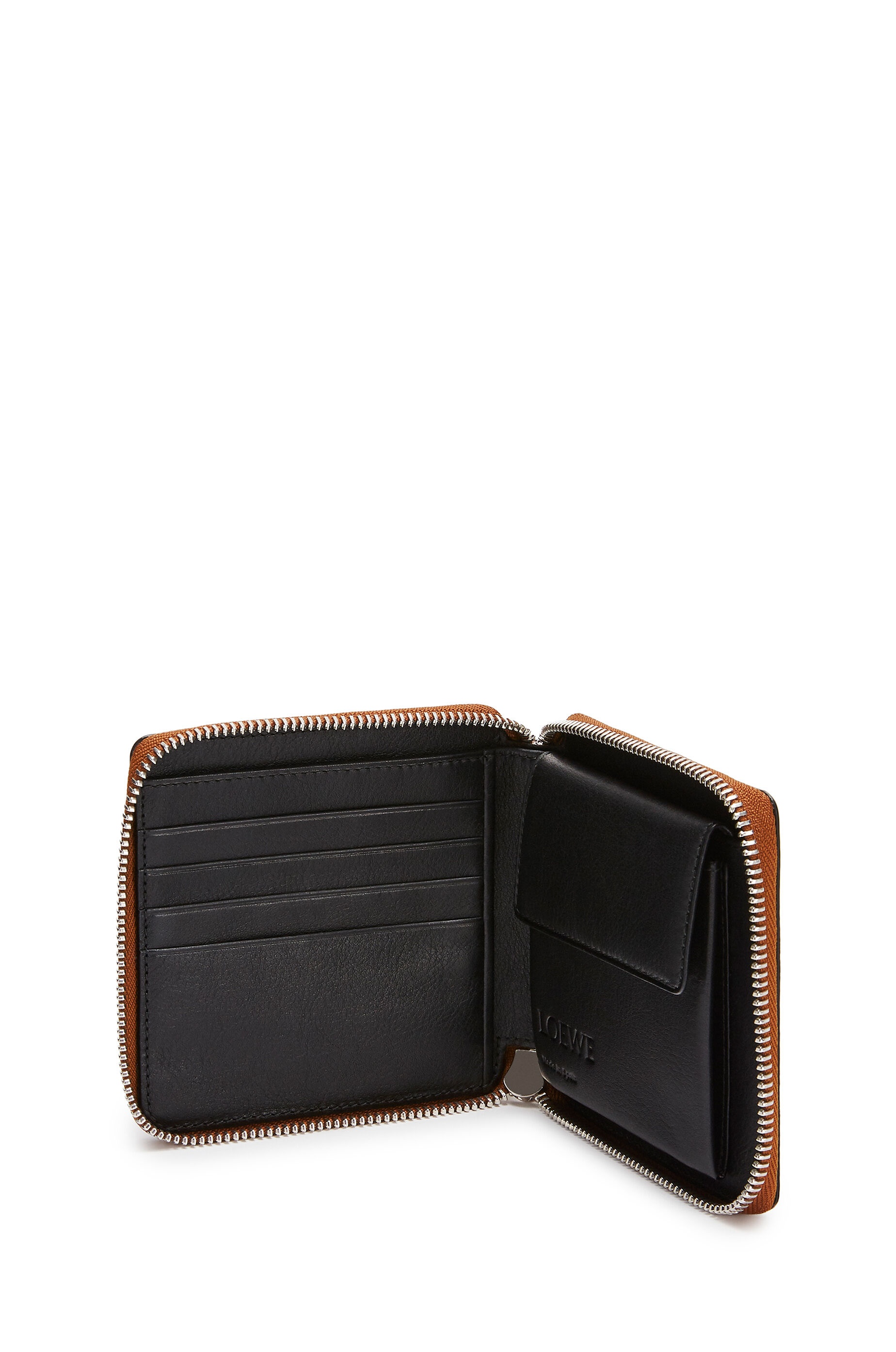 Puzzle square zip wallet in classic calfskin - 8