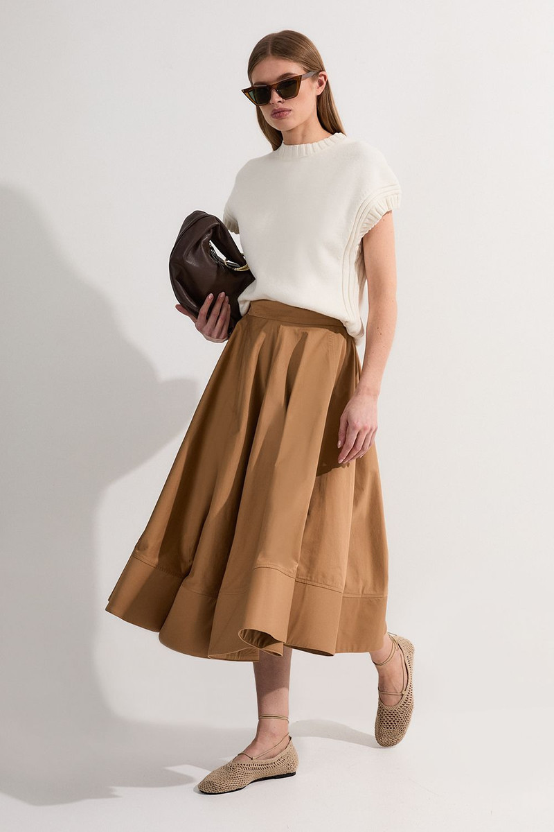 Cotton Tailored Full Skirt 1