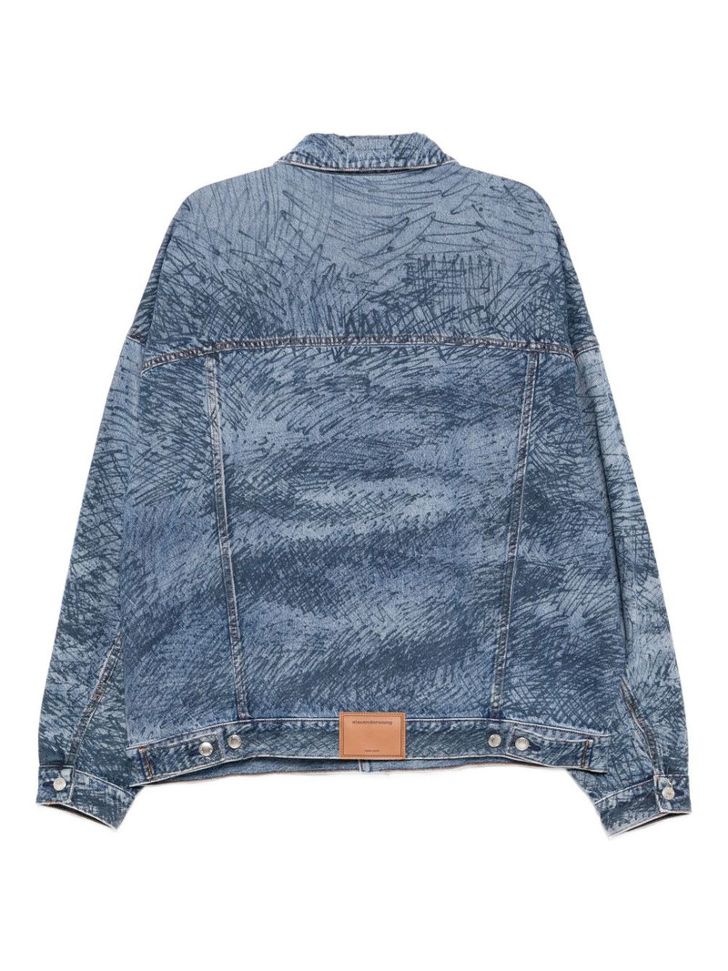 Alexander Wang marker-print denim jacket outlook