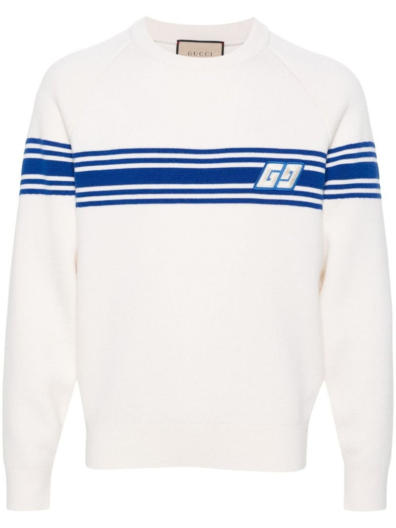 Square GG-patch wool jumper - 1