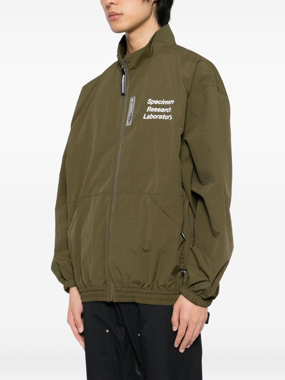 slogan-print jacket - 3