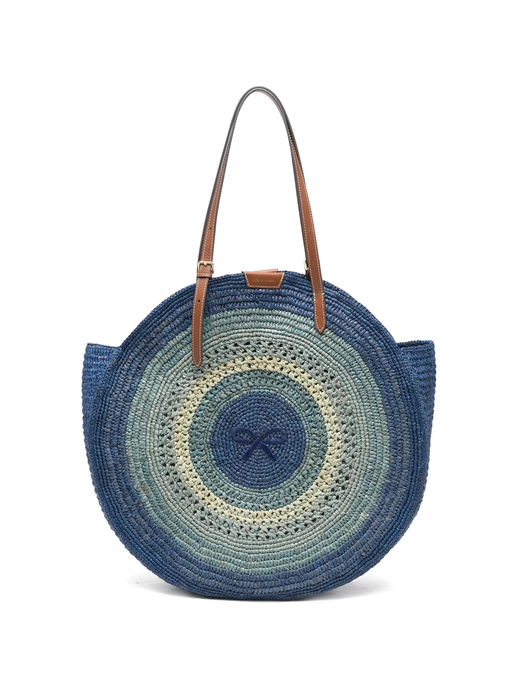 Anya Hindmarch Round Bow Raffia Tote Bag - 1