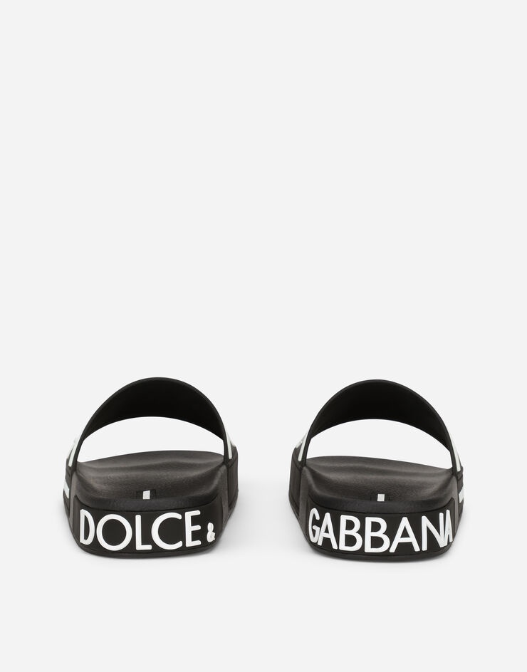 Rubber beachwear sliders with DG logo - 3