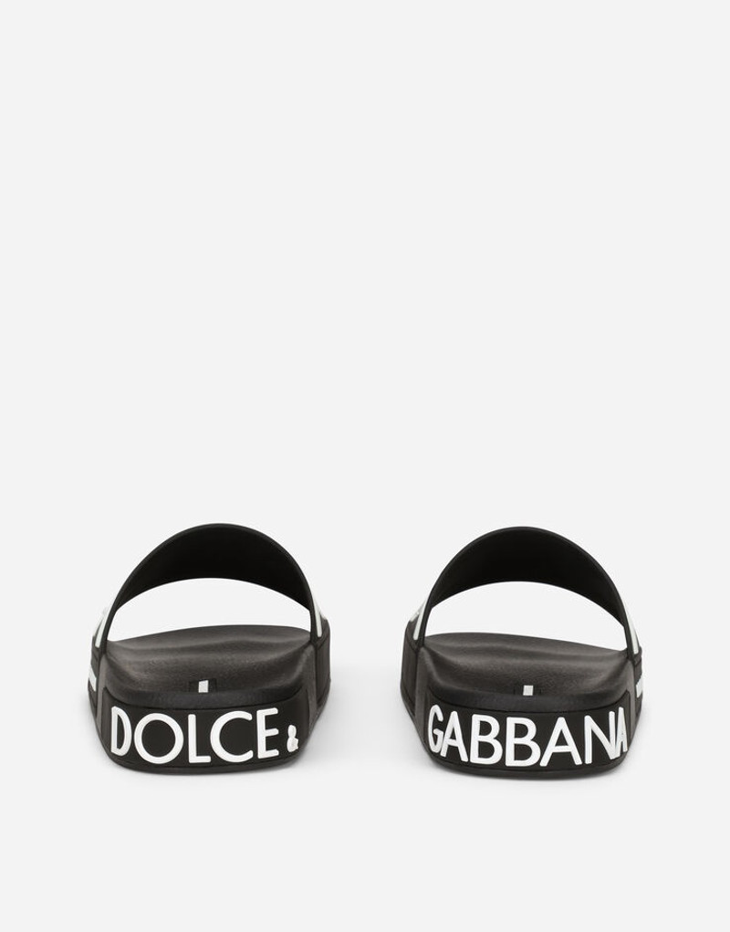 Dolce & Gabbana Rubber beachwear sliders with DG logo outlook