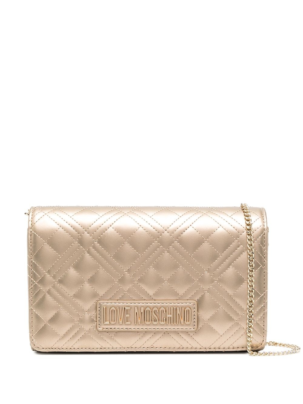 quilted logo shoulder bag - 1