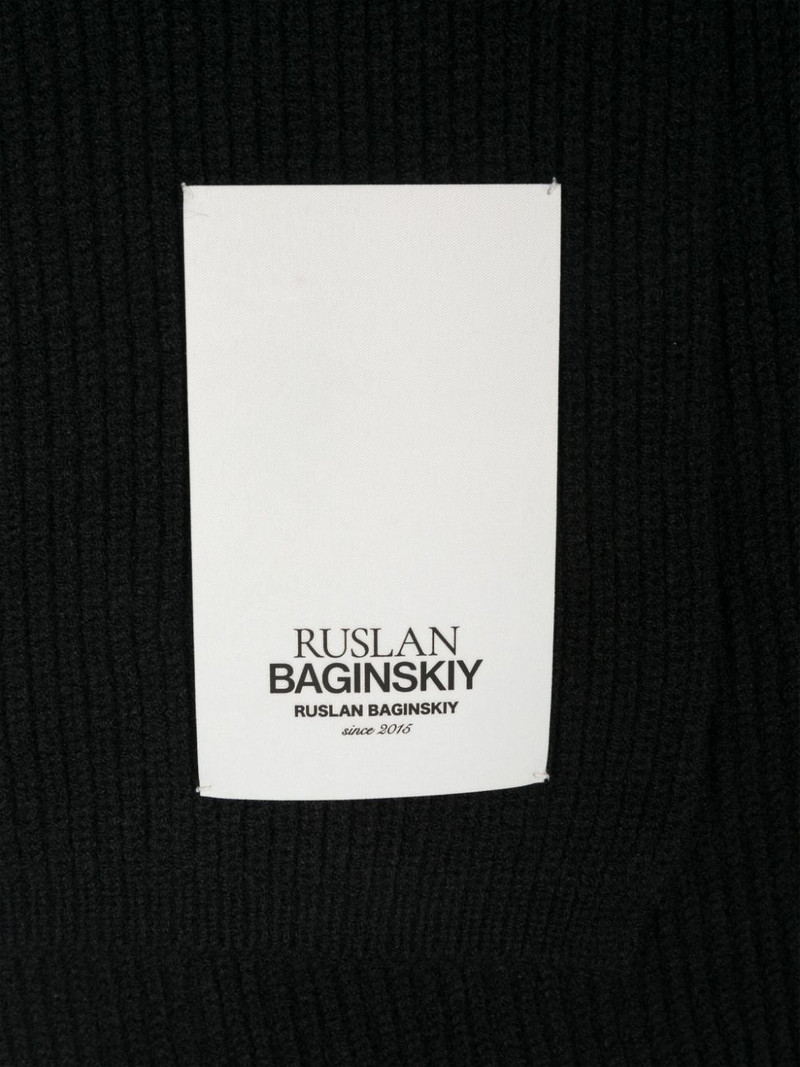 RUSLAN BAGINSKIY logo-patch scarf outlook