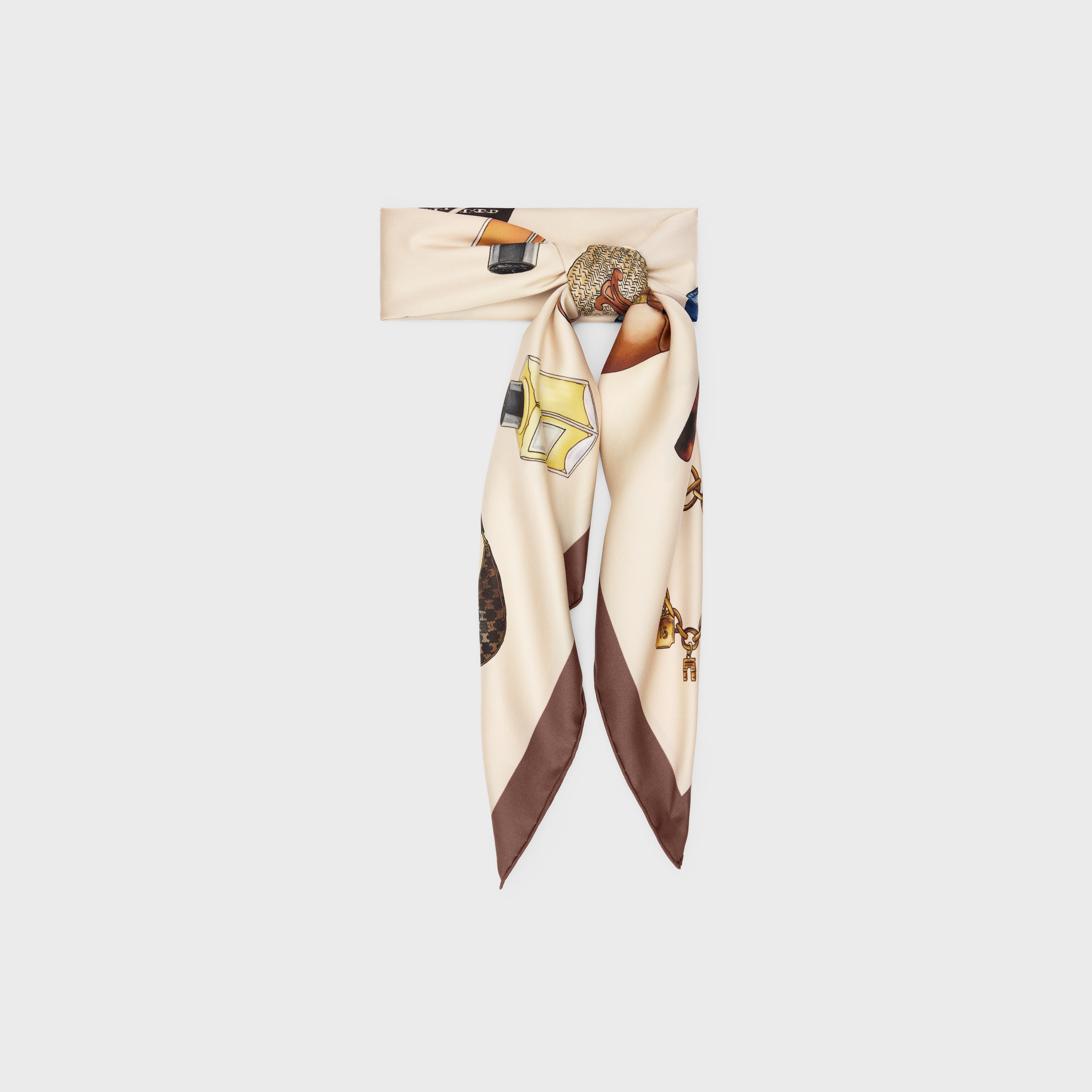 SQUARE SCARF IN SILK TWILL - 3
