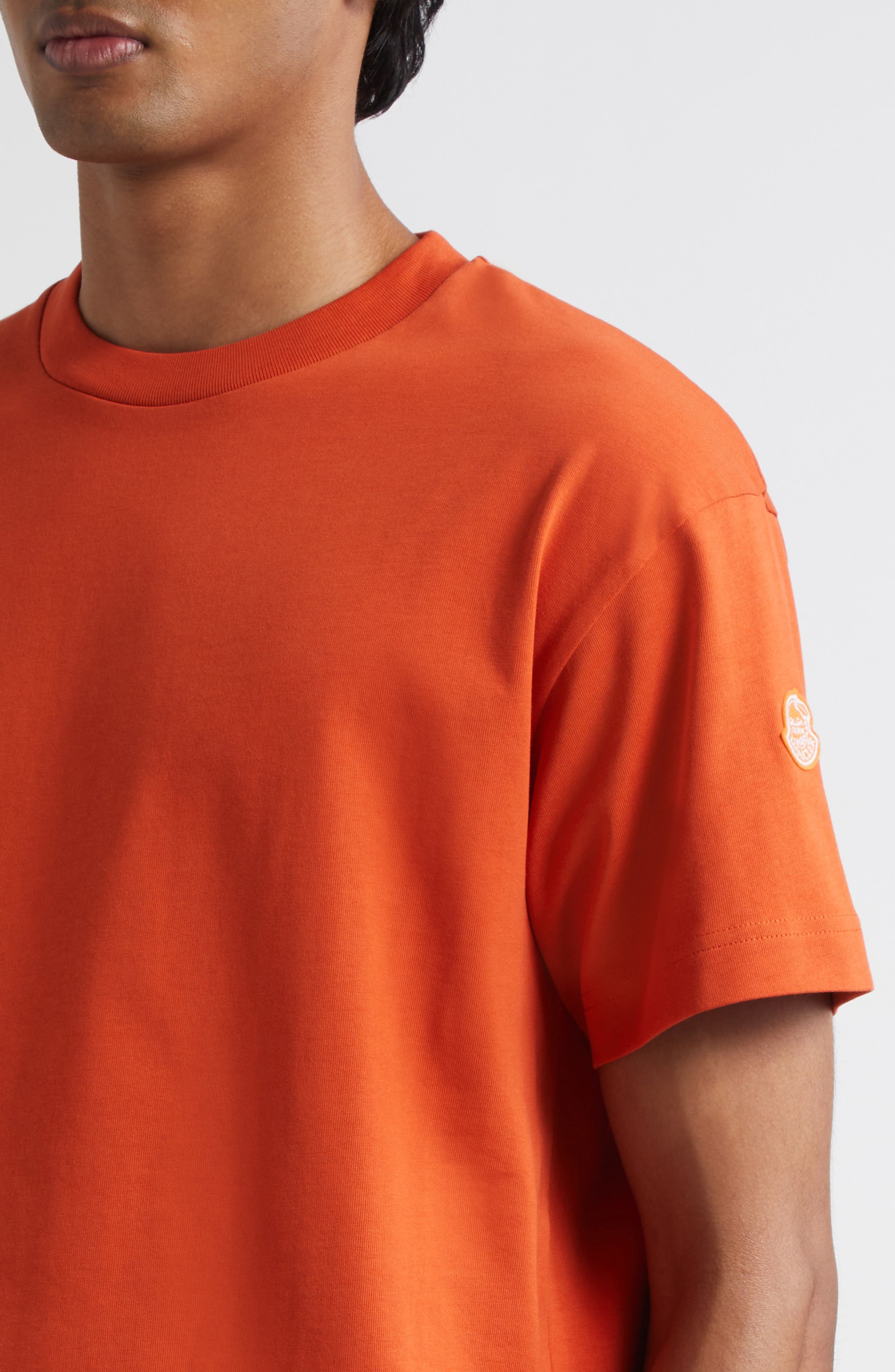 Moncler x Gilga Farm by Donald Glover Logo Patch T-Shirt in Orange at Nordstrom - 4