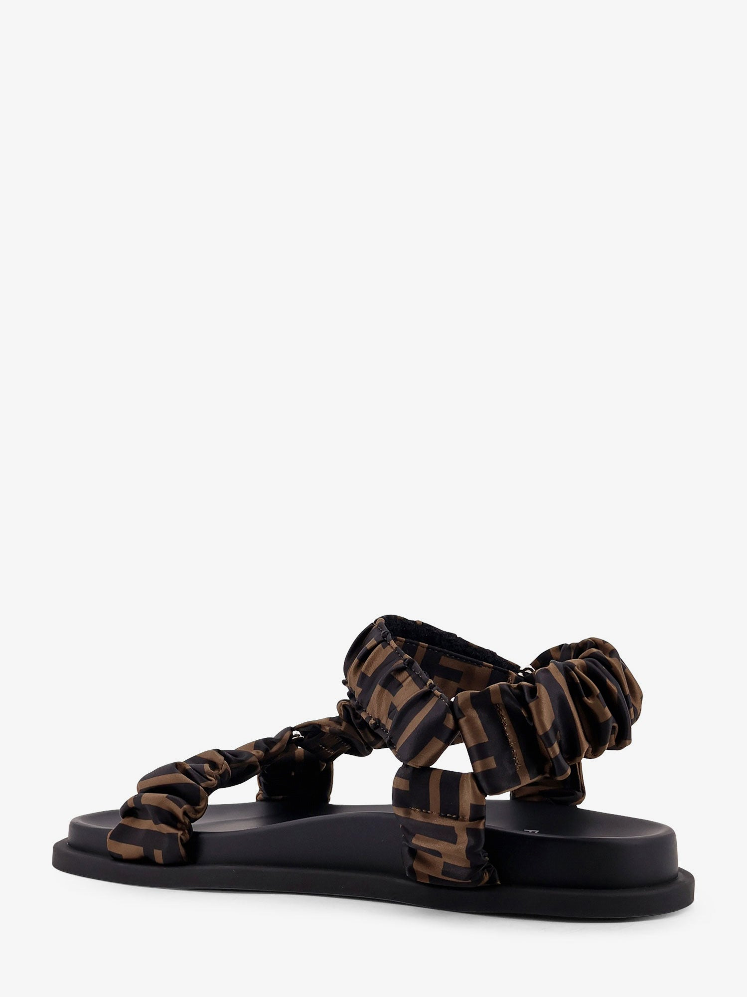 Fendi Women Feel Elastic Satin Sandals With Ff Motif - 4