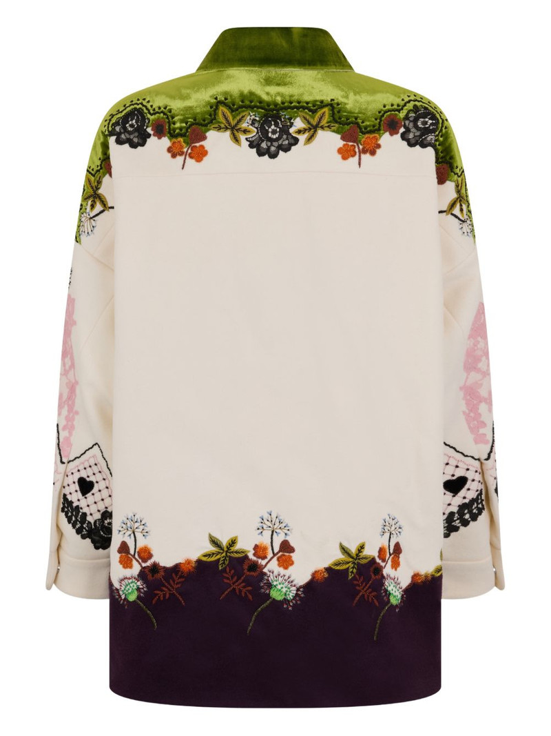 Valentino floral velvet coat outlook