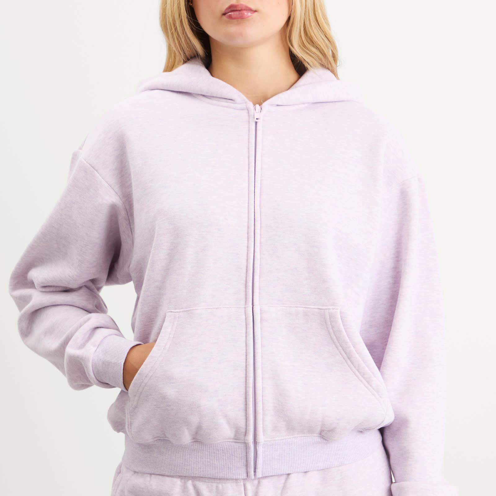SKIMS Cotton Fleece Classic Zip Up Hoodie - 5
