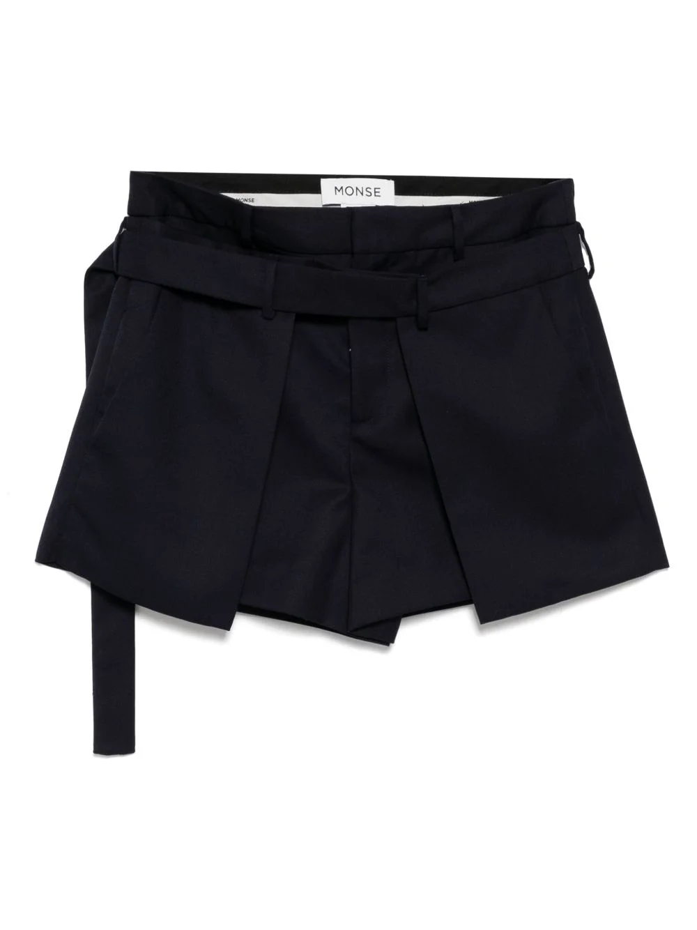 deconstructed wrap tailored shorts - 1