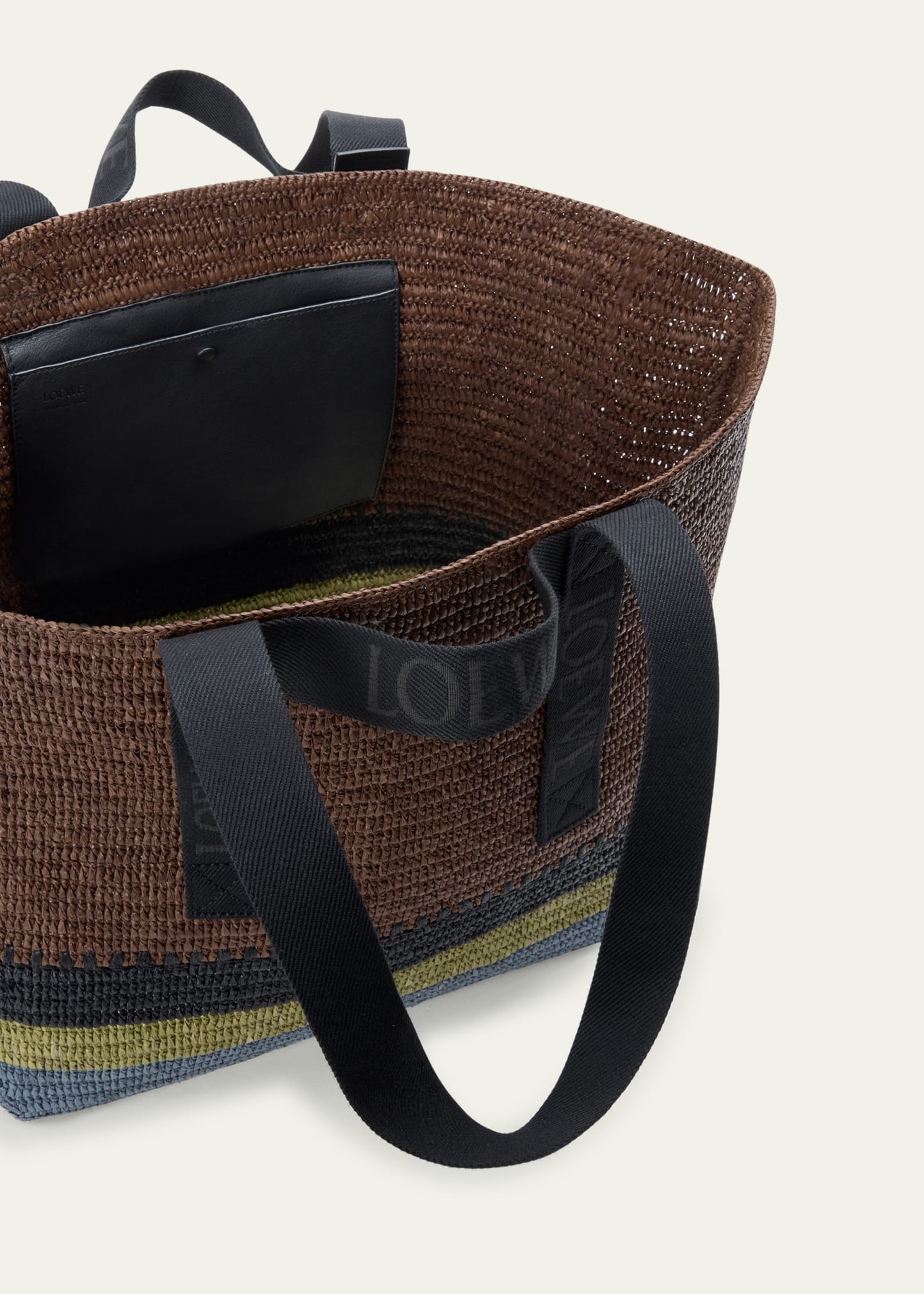 Men's Fold Raffia Shopper Tote Bag - 3