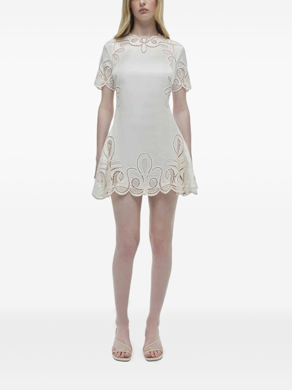 embroidered mini dress - 2