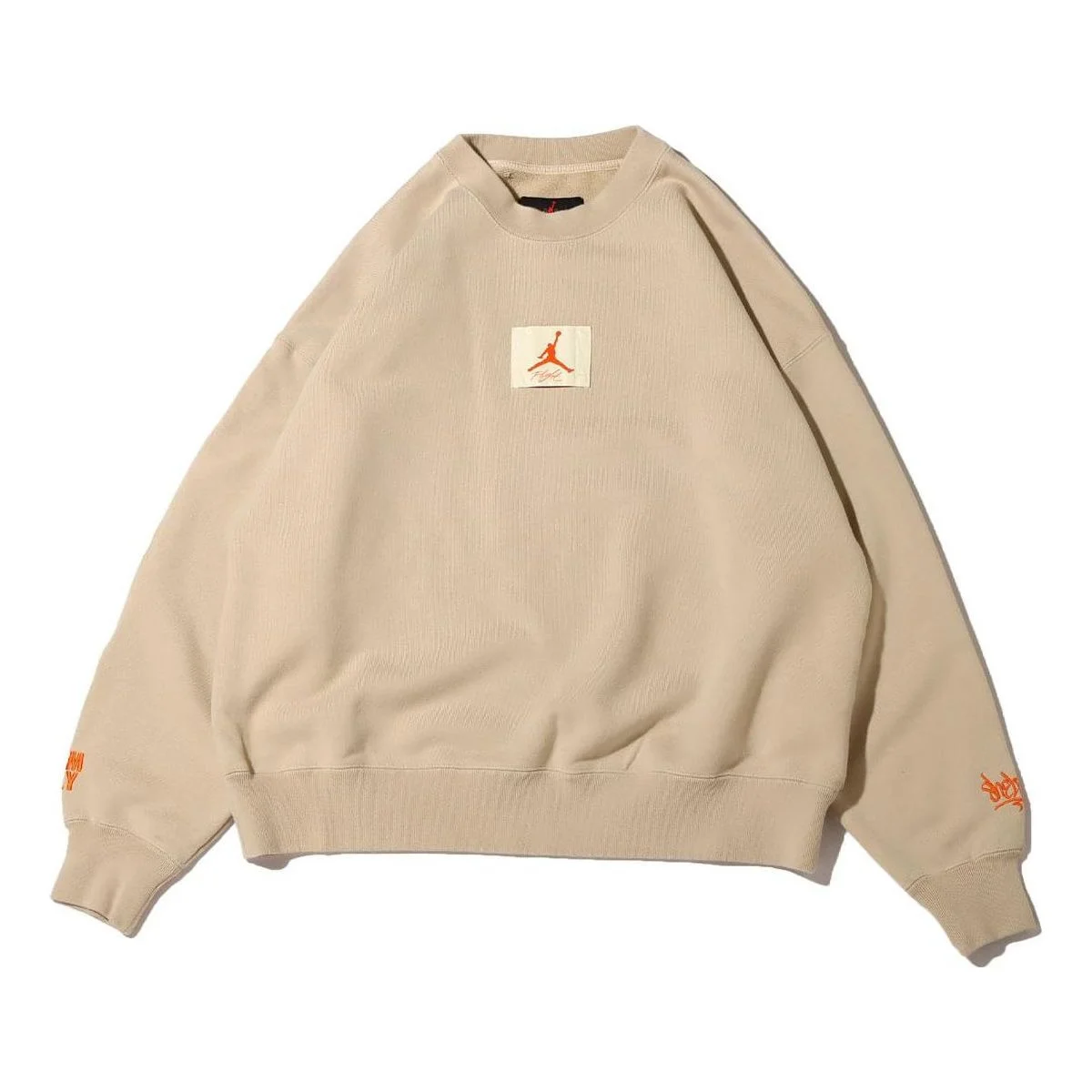 (WMNS) Air Jordan x Shelflife Crew-Neck Sweatshirt 'Tan' DV7014-206 - 1