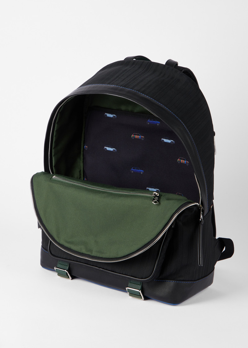 Paul Smith x MINI - Black Shadow Stripe Backpack 3