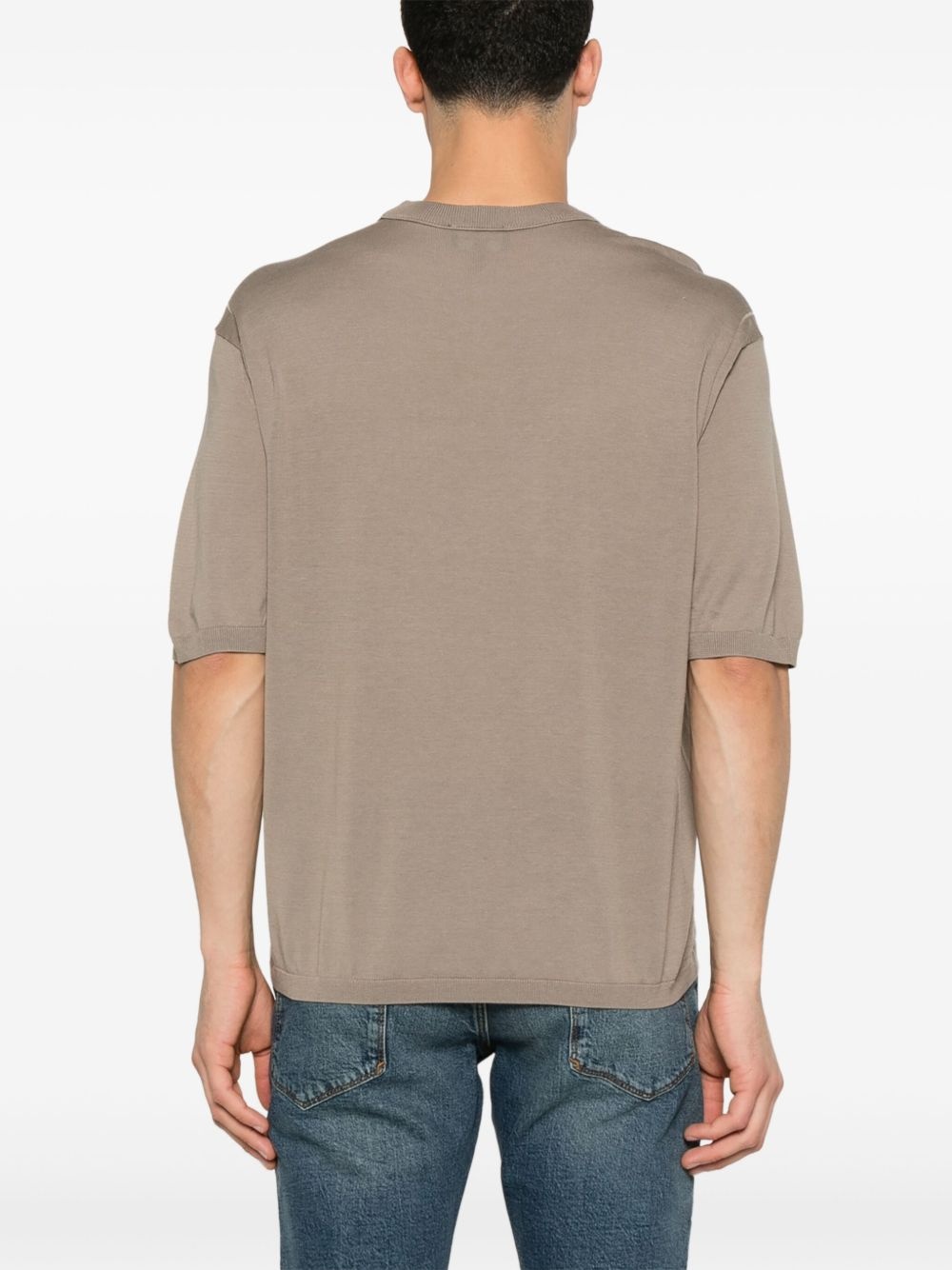 fine-ribbed T-shirt - 3